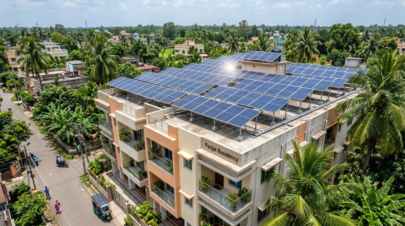 Rooftop solar for apartment society complexes in West Bengal