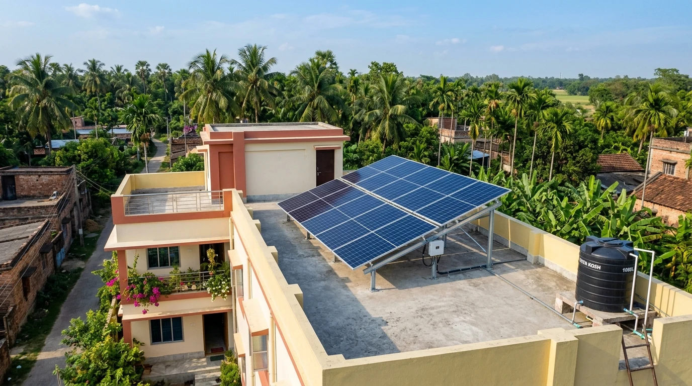 3 kW Residential Rooftop Solar Plant in Dhubulia, Nadia