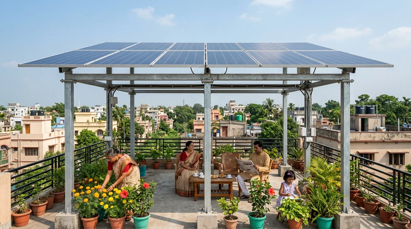 2 kW Residential Solar Installation in Krishnanagar, Nadia